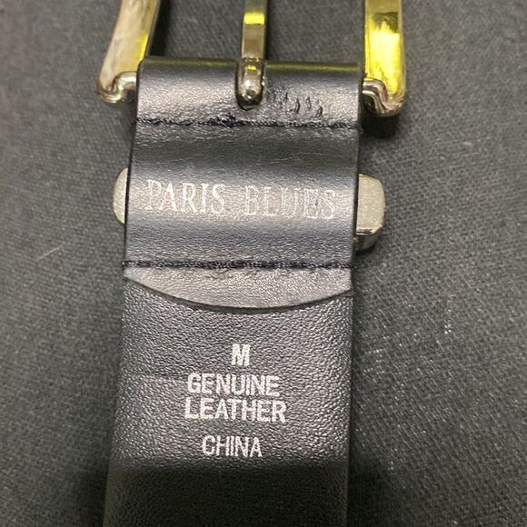 PARIS BLUES Black Leather Rivet Belt - Picture 8 of 8